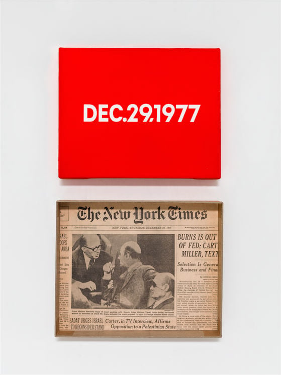 On Kawara, DEC. 29, 1977 “Thursday.” New York