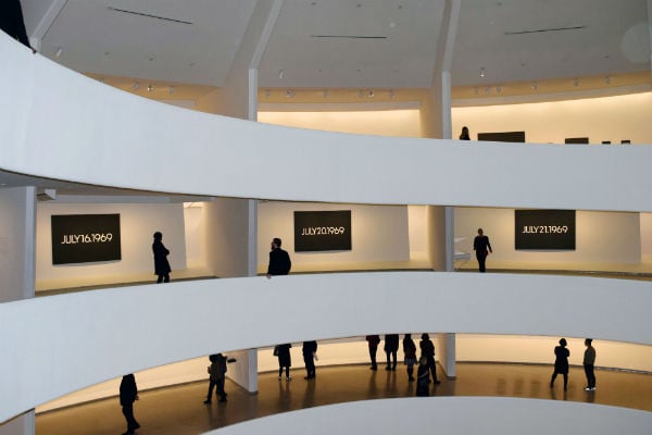 Installation view of "On Kawara: Silence" at the Guggenheim