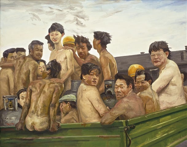  Liu Xiaodong, Disobeying the Rules (1996) sold at Sotheby's Hong Kong on Sunday, October 5, 2014, for $8,530,818.Photo: artnet.