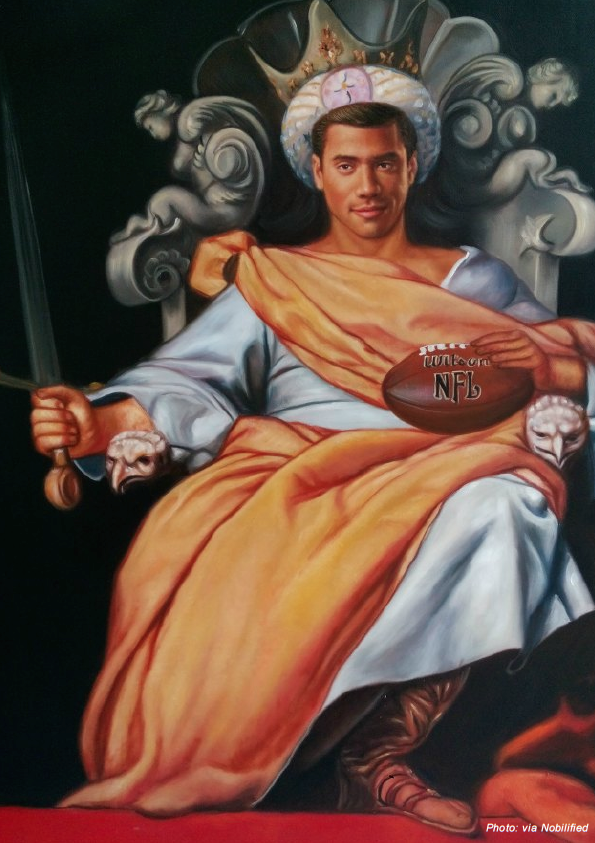 Russell Wilson as Portrait of an Ideal Spanish King by Alonzo Cano