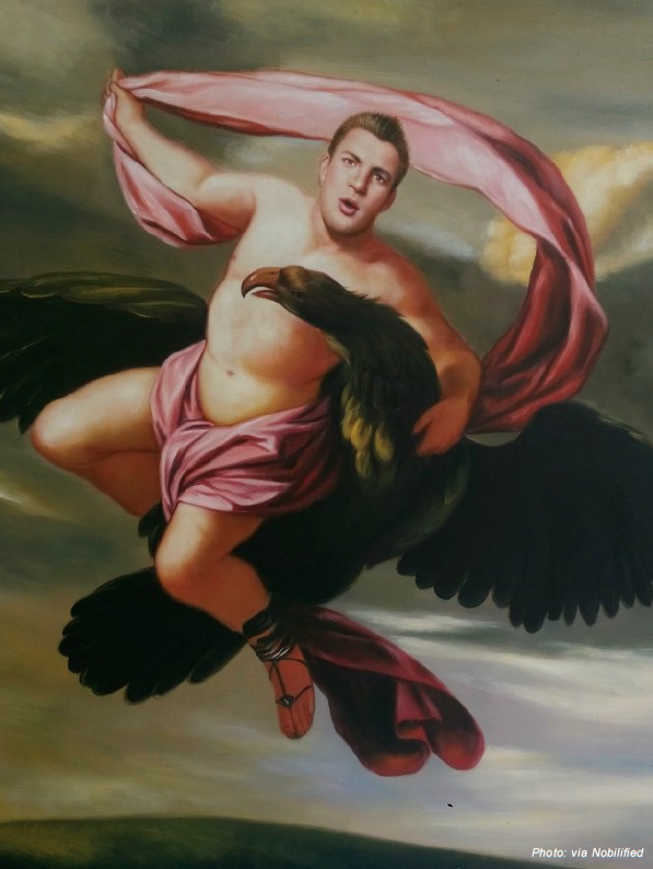 Rob Gronkowski as Abduction of Ganymede by Eustache le Sueur