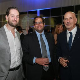 Armory Show Director Noah Horowitz (left), Fahad Al Rashid and Scott Stover Photo: Neville Hopwood, Getty Images. Courtesy Alserkal Avenue.