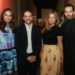 From left: Ranya Husmia Ghandour, Gabriel Catone, Art Dubai’s Victoria Lelandais, and Mohammed Khoje Photo: Neville Hopwood, Getty Images. Courtesy Alserkal Avenue.