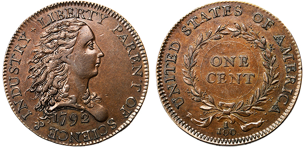 The Birch Cent (1792). Photo: Stack's Bowers.