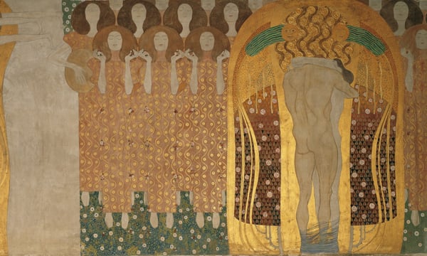 Detail from Gustav Klimt's Beethoven Frieze (1902) Photo: Vienna Secession Museum