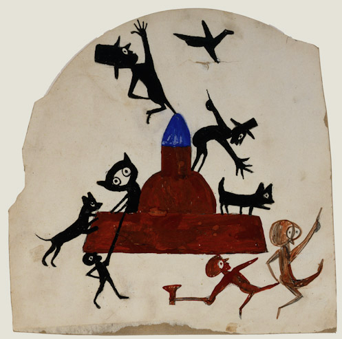 Bill Traylor, Construction with Exciting Event (1939-42). Photo: Courtesy the Louis-Dreyfus Family Collection.