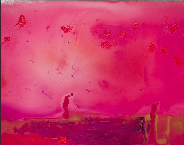 Helen Frankenthaler, Red Shift (1990). Photo: Courtesy the Louis-Dreyfus Family Collection.