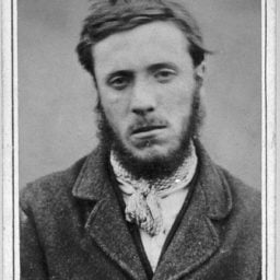 Man suffering from consecutive dementia at West Riding Lunatic Asylum, York, UK, (circa 1869). Photo: Henry Clarke, courtesy Wellcome Library, London.