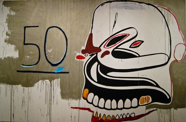 Basquiat & Warhol, Untitled (50 - Dentures) (1984).  Photo: Courtesy of Van de Weghe Gallery.