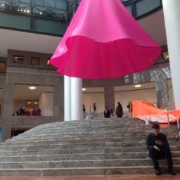 Heather Nicol, Soft Spin (2015), at the Winter Garden at Brookfield Place, New York.