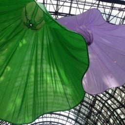 Heather Nicol, Soft Spin (2015), at the Winter Garden at Brookfield Place, New York.