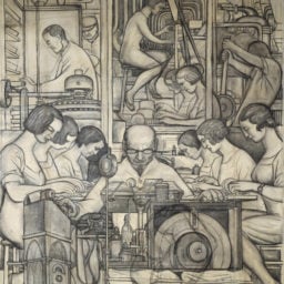 Diego Rivera, Preparatory Drawing for Pharmaceutics (1932)