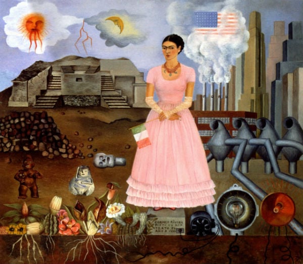 Frida Kahlo, Self-Portrait on the Borderline between Mexico and the United States