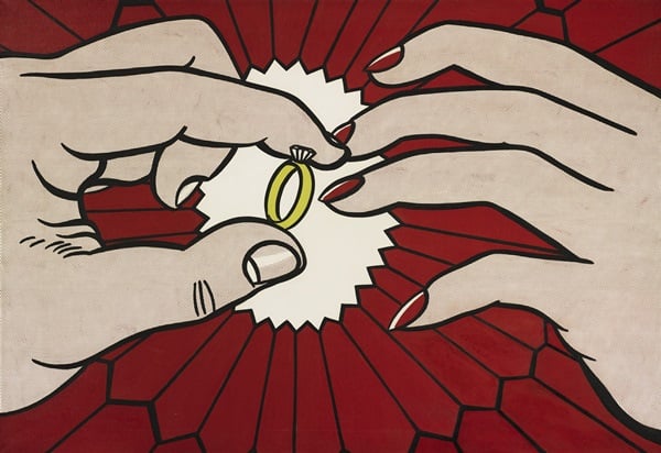 Roy Lichtenstein, The Ring (Engagement) (1962). (Estimate: in the region of $50 million). Photo: Courtesy Sotheby's.