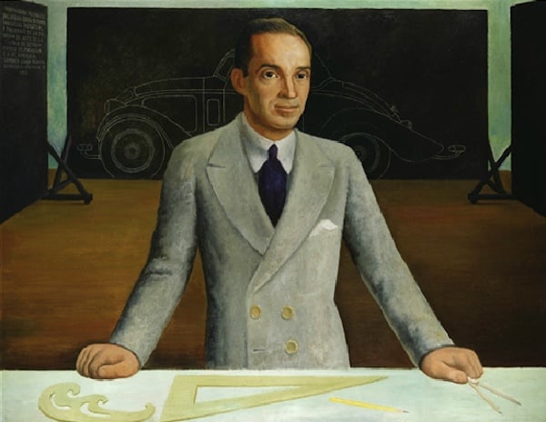 Diego Rivera, Portrait of Edsel Ford (1932), seen in "Diego and Frida in Detroit"