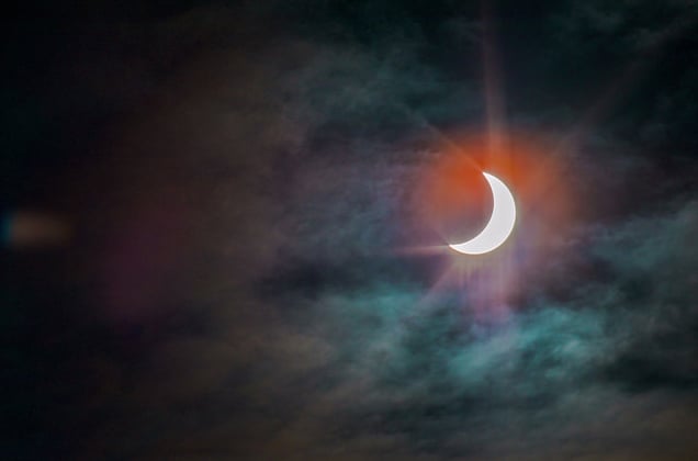 The solar eclipse, March 20, 2015.  Photo: Alicia G., via Flickr.
