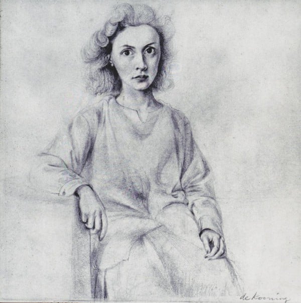 Willem de Kooning, portrait of Elaine de Kooning.