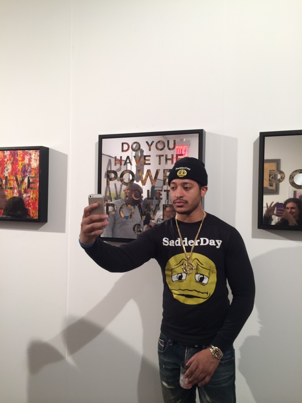 Jeremy Penn's work at Dorian Grey Gallery at Scope turned the booth into "selfie central." Photo: Courtesy Dorian Grey, New York.