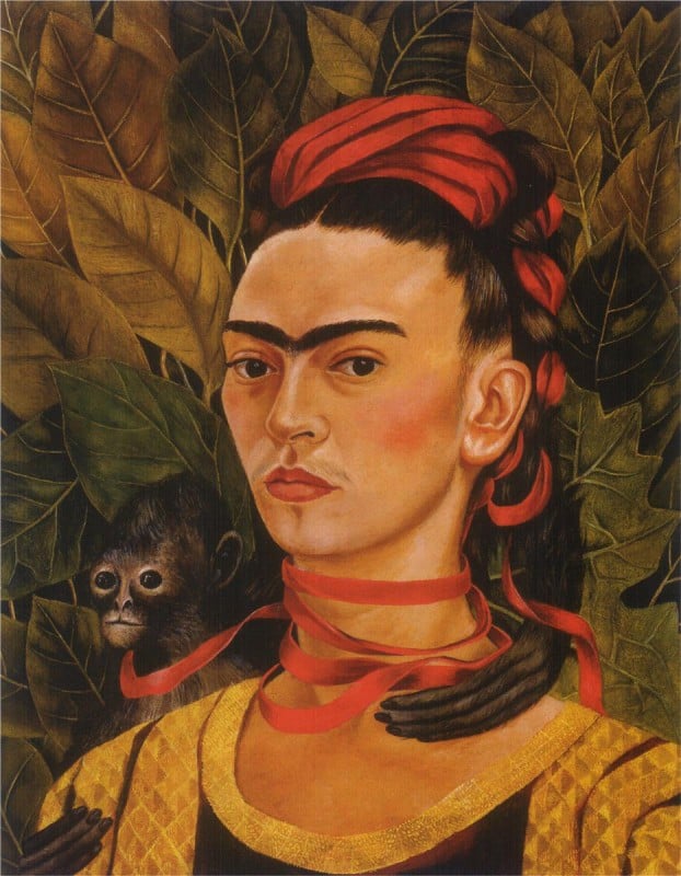 Frida Kahlo, Self Portrait with Monkey (1940).