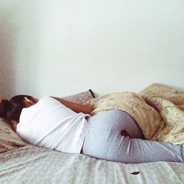 The Instagram-censored photo from Rupi Kaur's photo series 