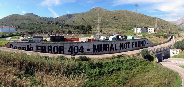 MTO, We Live on Google Earth, painted for the Memorie Urbane 2015 Street Art Festival in Gaeta, Italy. Photo: MTO.