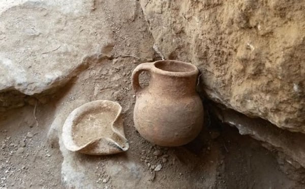 Items excavated in the south of Israel. Photo by Clara Amit, courtesy IAA