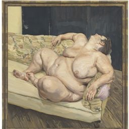 Lucian Freud, Benefits Supervisor Resting (1994), oil on canvas. Photo courtesy Christie’s.