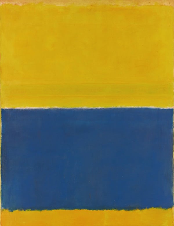 Mark Rothko, Untitled (Yellow and Blue) (1954), is estimated at $40—60 million. Photo: Courtesy Sotheby's.
