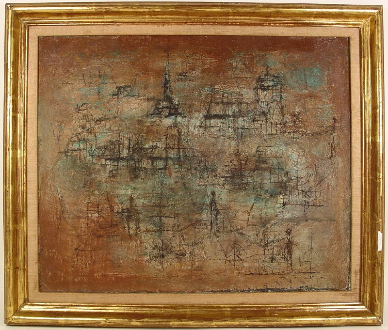 Zao Wou-Ki, Untitled, 1952, oil  on canvas, sold for $264,000