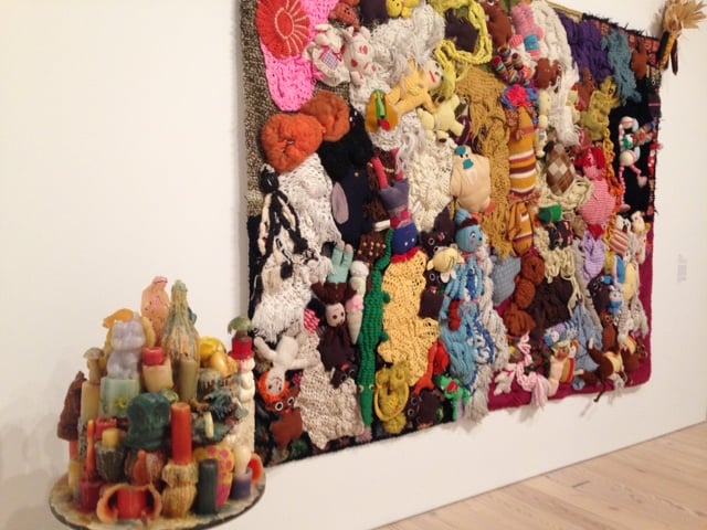 Mike Kelley, More Love Hours Than Can Ever Be Repaid and The Wages of Sin (1987), at the Whitney Museum. Photo: Sarah Cascone.