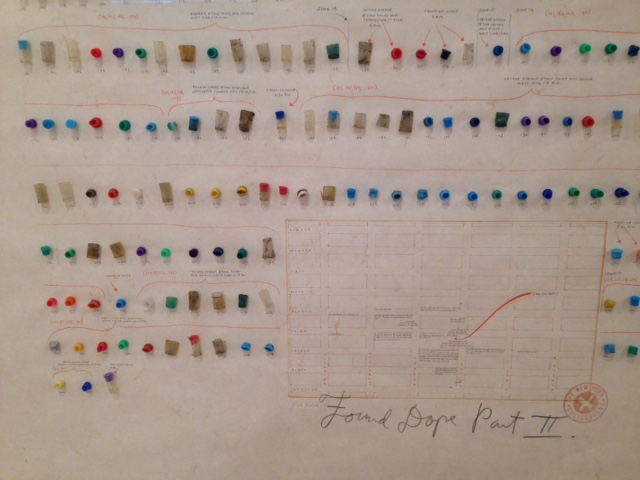Candy Jernigan, <em>THE NEW YORK COLLECTIONS, Found Dope: Part II</em> (1986), detail, at the Whitney Museum. Photo: Sarah Cascone.