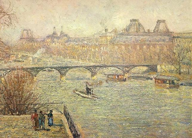 Camille Pissarro La Seine vue du Pont-Neuf, au fond le Louvre (1902) has been found in Gurlitt's collection and determined as Nazi-looted. Image: Kunstmuseum Bern via bundesregierung.de