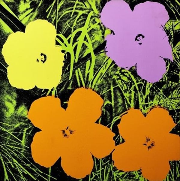 Andy Warhol, Flowers FS. II 67 (1970). Photo: via artnet.com