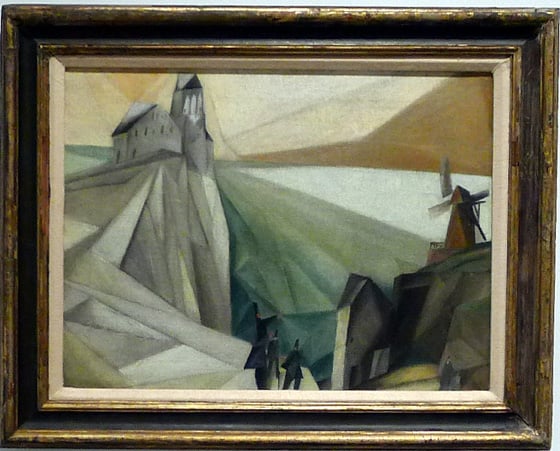Lyonel Feininger, Study, on the Cliffs (Early Attempt at Cubist Form) (1912).