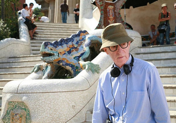 Woody Allen shooting Vicky Cristina Barcelona in Barcelona in 2008Photo via: Cast 4
