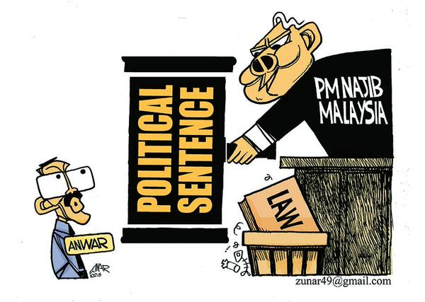 Malaysian cartoonist Zunar was charged for sedition for this cartoon. 