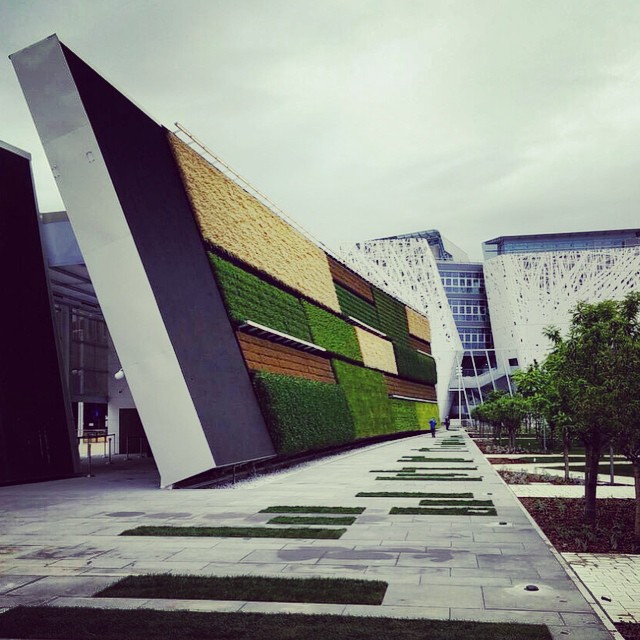 The US pavilion at Expo Milano features a vertical farm. Photo: xyfang, via Instagram.