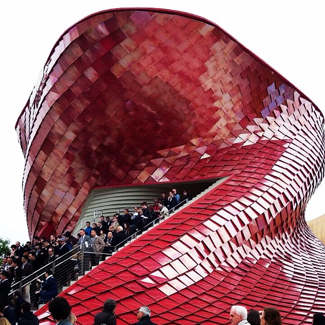 The Vanke pavilion at Expo Milano. Presented by the Chinese real estate company of the same name, the Vanke pavilion is one of five corporate pavilions at the event. Photo: arketipogam, via Instagram.