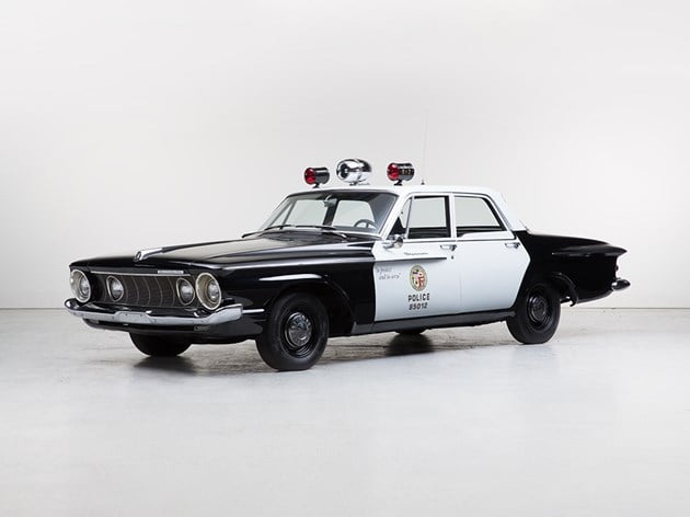 Plymouth Savoy “LAPD Police Car”, Model 1962. Estimate: € 15,000.Photo: Auctionata.