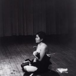 Cut Piece (1964) performed by Yoko Ono in New Works of Yoko Ono, Carnegie Recital Hall, New York, March 21, 1965. Courtesy Lenono Photo Archive, New York, © Minoru Niizuma.
