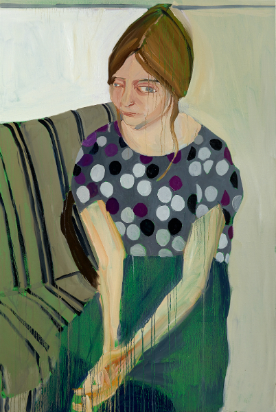 Chantal Joffe, Megan in Spotted Silk Blouse, 2014Photo: The Delfina Foundation