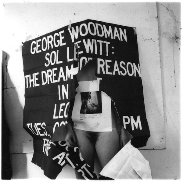 Francesca Woodman, Untitled (George Woodman, Sol Lewitt, Francesca Woodman) (c. 1976)<br>Photo: Courtesy Robert Klein, Boston