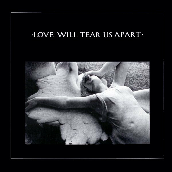 Single artwork for 1980's <i>Love Will Tear Us Apart</i>, designed by Peter Saville.<br>Photo via Slicing Up Eyeballs</br>