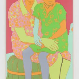 Lisa Ruyter, Russell Lee: Mother and child of agricultural laborers encamped near Spiro, Seqouyah County, Oklahoma, 2015, acrylic on canvas. Courtesy Eleven Rivington, New York.