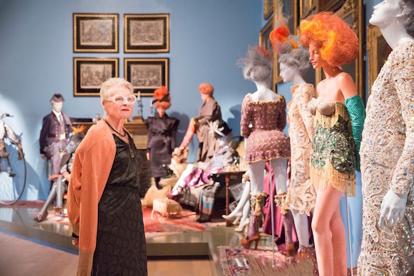 Vivienne Westwood at her retrospective at SCAD<br>Photo via: SCAD