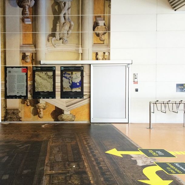 "Simon Denny #secretpower installation in the Marco Polo Airport #newzealandpavillion #venicebiennale" - @dismagazine