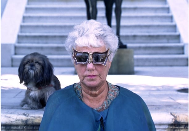 Peggy Guggenheim for Look magazine (1966). Photo: by Tony Vaccaro.
