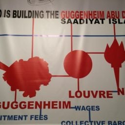 Gulf Labour Coalition Who is Building the Guggenheim Abu Dhabi (2015) Installed at Okwui Enwezor's show at the Arsenale