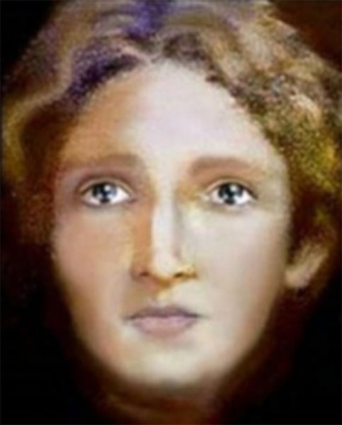 A rendering of Jesus's face as a young boy based on the Shroud of Turin. Photo: Rome police.