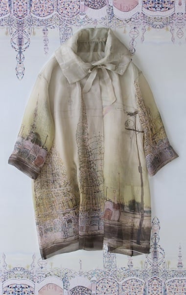A coat by dosa based on paintings by Gloria Stuart. <br>Photo: courtesy of dosa archive via LACMA</br>